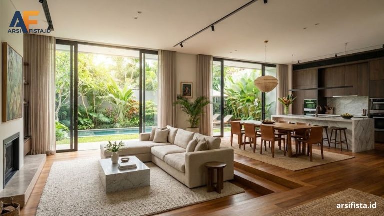 Konsep modern open plan menawarkan keleluasaan ruang tanpa sekat. Namun, tantangan privasi dan akustik perlu diatasi dengan strategi zonasi cerdas.