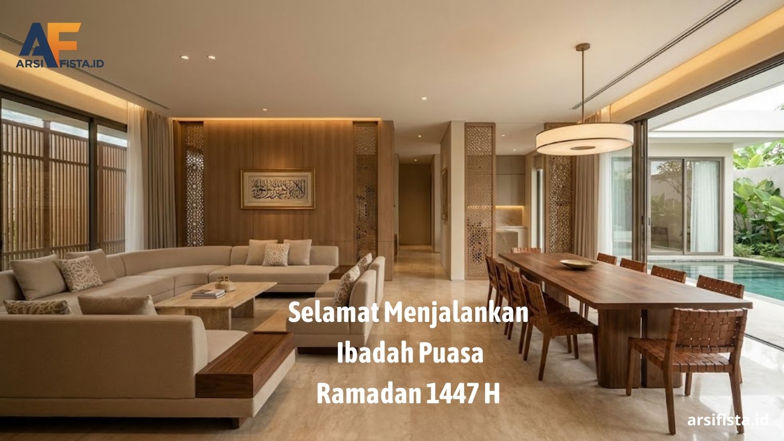 Konsep seamless living-dining menyatukan ruang keluarga dan makan dalam satu harmoni visual, menciptakan ilusi ruang yang lebih luas dan interaksi sosial yang cair.