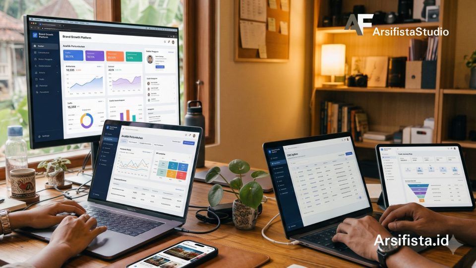 Studio digital, publikasi, web & app development untuk pertumbuhan brand.